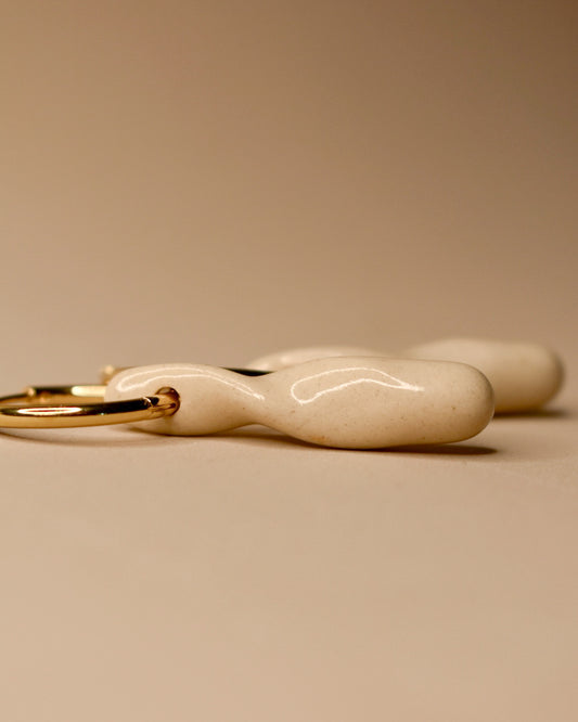 TOTEM EARRINGS - NUDE