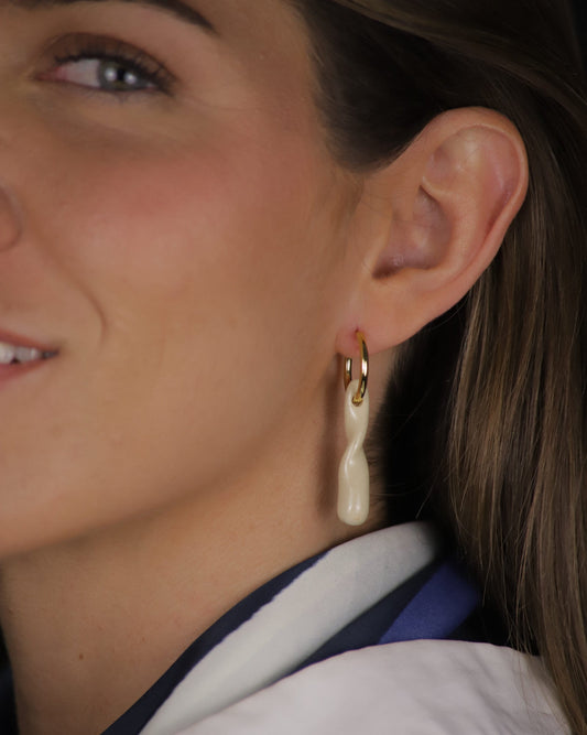 TOTEM EARRINGS - NUDE